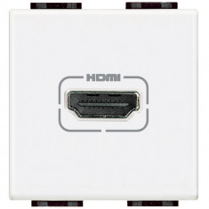Priza conector HDMI Living Light Bticino 2M alb N4284