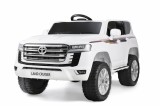 Masinuta Electrica Copii Toyota Land Cruiser 140W 12V PREMIUM 2 Locuri, Roti Cauciuc, Scaun Piele, Telecomanda, Alba