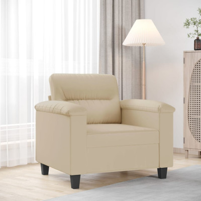 Gossi fotoliu canapea, crem, 60 cm, textil microfibra foto