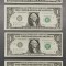 SUA 1 Dollar 4 bancnote consecutive UNC
