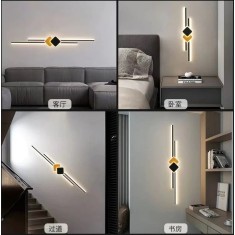 Aplica LED 60W, negru + orange, 3000/4000/6000k
