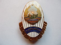 ROMANIA - INSIGNA ACADEMIA MILITARA , RSR , 1980 , IM 1.147