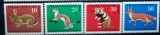 GERMANIA (BERLIN) 1967 &ndash; ANIMALE SALBATICE MICI, serie MNH, PT14, Nestampilat