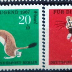GERMANIA (BERLIN) 1967 – ANIMALE SALBATICE MICI, serie MNH, PT14