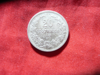 Moneda BULGARIA 20 Stotinki 1906 , cal. Buna foto