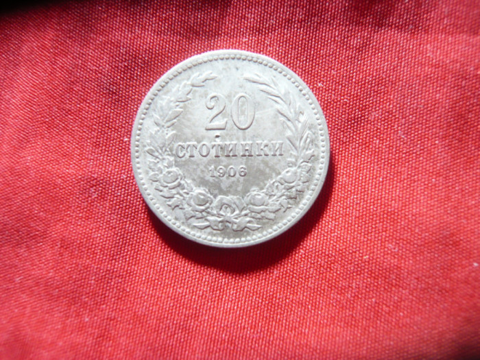 Moneda BULGARIA 20 Stotinki 1906 , cal. Buna