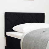 Tăblie LED vidaXL Design cu blocuri de diamante Negru 80 cm țesătură