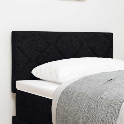 vidaXL Tăblie cap cu lumini cu bandă LED Negru 80 cm țesătură 3338176 foto