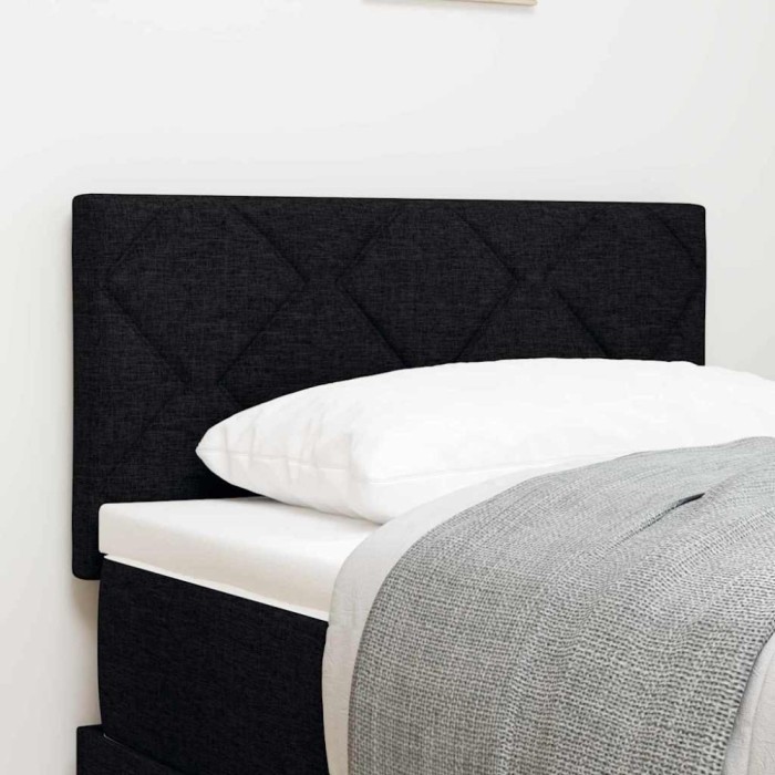 vidaXL Tăblie cap cu lumini cu bandă LED Negru 80 cm țesătură 3338176