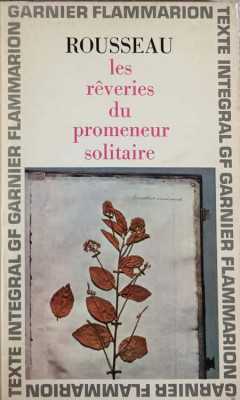 LES REVERIES DU PROMENEUR SOLITAIRE-JEAN JACQUES ROUSSEAU foto