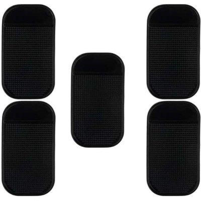 Set 5 Suporti Auto Mercaton, Antiderapanti din Silicon Cauciucat si Lipios pentru Chei sau Obiecte Mici, 13 x 7 cm, Negru foto
