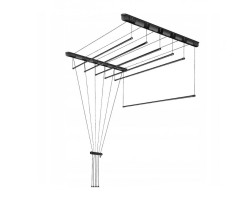 Uscator rufe de tavan, 6x190 cm, negru, Sepio foto
