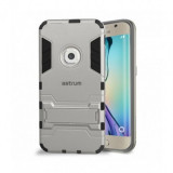 Husa Capac Astrum TC IRONMAN Samsung G925 Galaxy S6 EDGE Silver, Samsung Galaxy S6 Edge, Plastic, Carcasa