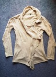 Bluza Asimetrica Barbati TON Crem M/L, Fermoar, 64cm - Ca Noua