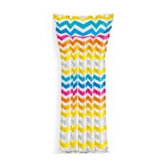 Saltea de apa gonflabila, Vinil rezistent, Culori vesele de vara, 183 x 69 cm + CADOU Pompa 29 cm + Minge de plaja