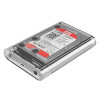 ORICO Rack extern Hard Disk carcasa HDD 3.5 inch SATA, USB-C / 3.0, transparent