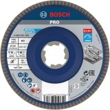Bosch PRO X571 X-LOCK - Disc lamelar profil convex 125x22.2 mm granulatie 60