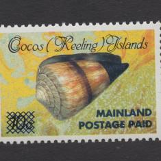 COCOS ISLANDS 1990 FAUNA MARINA SCOICI SUPRATIPAR 2 MICHEL 240-2 COTA 60E