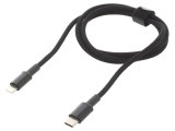 Cablu USB 2.0 Apple Lightning și USB C 1m 20W negru, Baseus