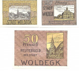 !!! GERMANIA - LOT COMPLET NOTGELD WOLDEGK 1922 - UNC / CELE DIN IMAGINE