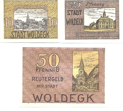 !!! GERMANIA - LOT COMPLET NOTGELD WOLDEGK 1922 - UNC / CELE DIN IMAGINE foto