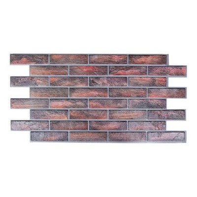 Panou decorativ, PVC, model caramida 3D, maro ars, 96x48.5 cm foto