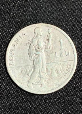 Moneda 1 leu 1910 muchie rotunjită foto