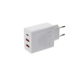 INCARCATOR RETEA Baseus Cube, Quick Charge 30W, 1 x USB Type-C Output 5V/3A, 2 x USB, alb &quot;P10111402213-00&quot; (timbru verde 0.18 lei) - 6932172651145
