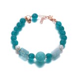 Cumpara ieftin Brățară Dream din jad verde acvatic și perle