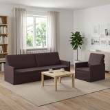 Cumpara ieftin Set de canapea 2 pcs Maro inchis Tesatura