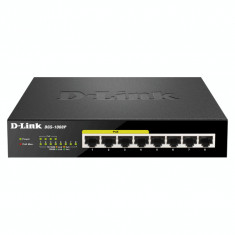 Switch D-Link DGS-1008P, 8x 10/100/1000 Mbps