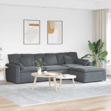 VidaXL Canapea modulară cu taburet și perne Gri &icirc;nchis