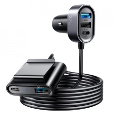 Incarcator auto Joyroom JR-CL05, 3 Porturi USB si 2 Porturi USB-C, 72W, Negru