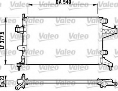 Radiator, racire motor OPEL CORSA C (F08, F68) (2000 - 2009) VALEO 732825 foto