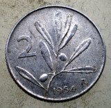 1.713 ITALIA 2 LIRE 1954 R, Europa, Aluminiu