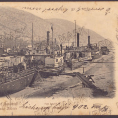 4998 - BAZIAS, Caras-Severin, Danube, Ships, Litho - old postcard - used - 1902
