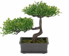 Bonsai artificial 23cm verde deschis foto