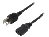 Cablu Alimentare IEC C13 la NEMA 5-15 1,8m Negru 10A, Logilink