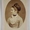 FOTOGRAF A. SZUBERT , KRAKOWIA , POLONIA , DOAMNA CU COC , FOTOGRAFIE C.D.V. , 1879