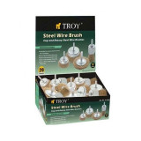 Cumpara ieftin Set perii de sarma circulare si tip cupa cu tija Troy 27700, 25-75 mm, 20 piese