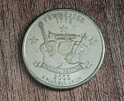 M3 C50 - Quarter dollar - sfert dolar - 2002 - Tennessee - D - America USA foto