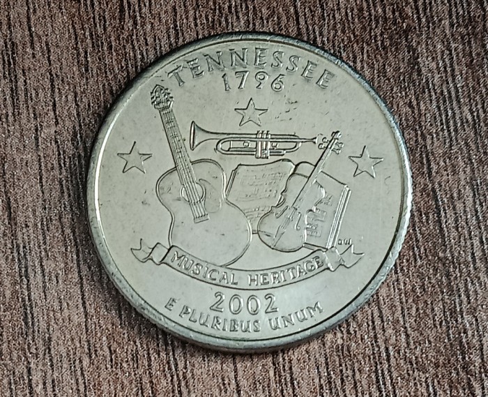 M3 C50 - Quarter dollar - sfert dolar - 2002 - Tennessee - D - America USA