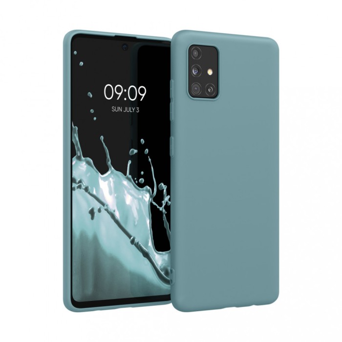 Husa Kwmobile pentru Samsung Galaxy A51, Silicon, Verde, 51196.207