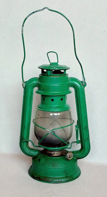 Lampa felinar romaneasca pe gaz, vintage functionala, sticla si fitil original foto
