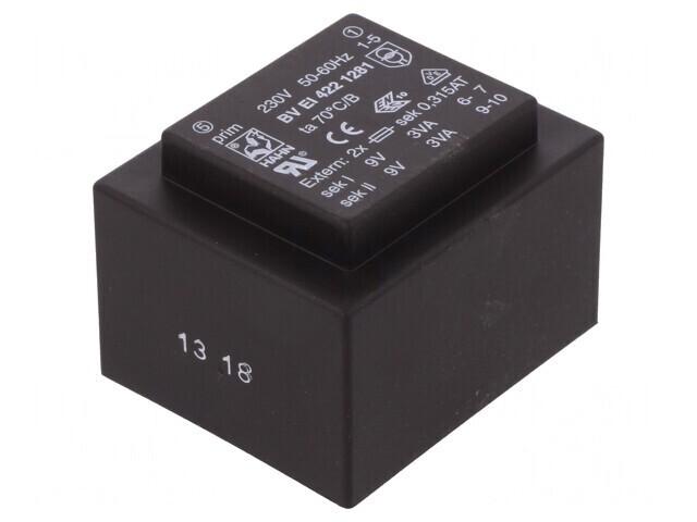 Transformator Encapsulat 6VA 230V 9V PCB