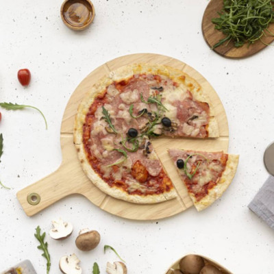 Livoo Set tocator pentru pizza, 30 cm, lemn GartenMobel Dekor foto