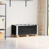 vidaXL Rame pentru paleți, 2 buc., negru, 100x150 cm, lemn masiv pin 4010283