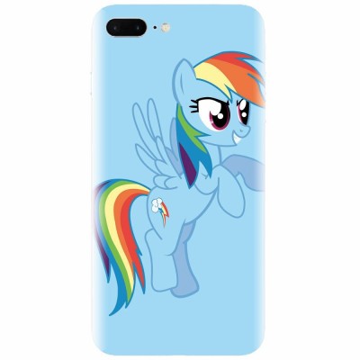 Husa silicon pentru Apple Iphone 8 Plus, Rainbow Dash foto
