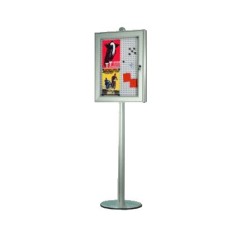 AVIZIER CU STATIV DE EXTERIOR MAGNETIC+PLUTA 6xA4 CU CHEIE