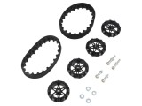 Şenile Neagră Ax cu Crestătură D și &Icirc;mpingere 35mm 22T